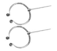 HORIALENCE 2 Pièces Broche Viking Penannulaire de Zinc Épingle de Cape Médiévale Accessoire Costume Décoratif pour Écharpes Manteaux et Sacs Style Vintage Durable et