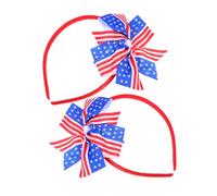 HORIALENCE 2 Pièces Headband Patriotique Américain pour Garçon Fille Lot de Accessoires de Cheveux États pour Célébrations de Indépendance Fêtes et Événements Thématiques