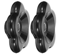 HORIALENCE 2 Pièces Poignée de Vanne Robinet Extérieur en Bakélite Noire avec Trou Carré 7x7mm, Prise Confortable et Fabrication Précise pour Robinet D'eau