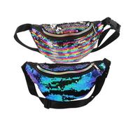 HORIALENCE 2 Pièces Sac De Poitrine Sac Banane pour Fille Sacoche Latérale Pochettes De Taille pour Hommes Pavé De Taille Polyester