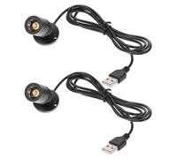 HORIALENCE 2 pièces Spotlight USB sans Perçage Mini Lampes LED pour Vitrine Éclairage Intérieur pour Bijoux Lumière Chaude Installation Facile pour Meuble et Comptoir