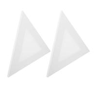 HORIALENCE 2 Pièces Toile D'art Triangulaire Blanche en Bois, Panneau Portable Polyvalent pour Peinture à L'huile et Acrylique, Cadre Moderne pour Étudiants et Professionnels