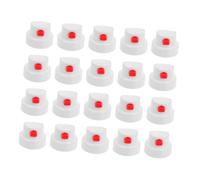 HORIALENCE 20 Caps de Pulvérisation Blancs pour Bombes Aérosol Buses de Peinture Accessoires pour Graffiti Facile à Installer Pulvérisation Uniforme Arts et Loisirs