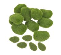HORIALENCE 20 Pièces Pierre Moussue Floquée Verte pour Bonsaï | Écume Floquée, Forme de Pierre Moussue Réaliste, Usage Maison et Jardin, Ornement de Paysage
