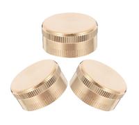 HORIALENCE 3 Pièces Bouchon de Robinet en Laiton 3/4 Pouces Embout Femelle, Facile à Connecter et Déconnecter, sans Fuite, pour Jardin Extérieur et Tuyau D'arrosage