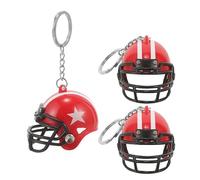 HORIALENCE 3pièces Lot De Mini-breloques Pour Casque Porte-clés Décoratifs Pour Fans De Sport Rugby Hockey Et Football Sac à Dos Et Collectionneurs