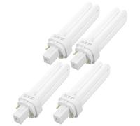 HORIALENCE 4 Pièces Ampoule Fluorescente Compacte Lampe sans Scintillement 13w à Double Tube Douille 2 Broches en Plastique et Verre, pour Éclairage Domestique