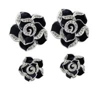 HORIALENCE 4 Pièces Clips de Ventilation pour Parfum de Voiture Désodorisant Mignon Forme de Camélia pour Décoration Intérieure Automobiles Compatible avec Tous les Modèles Parfum Durable