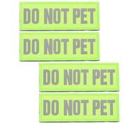 HORIALENCE 4 Pièces Écussons pour Chien Réfléchissants en Nylon Vert, Résistants à l'usure, pour Promenade Nocturne et Harnais