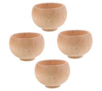 HORIALENCE 4 Pièces Pincushion Wooden Base Set With Natural Finish Stable Japanese Inspired Needle Pad Holder Bowl For Sewing Knitting And Embroidery Craft Organization