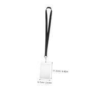 HORIALENCE 4 pièces Porte Cartes Identité Étanche avec Cordon Tour de Cou Lot de Pochettes Rigides Transparentes pour Badges Protection Polyvalente pour Cartes Bancaires et