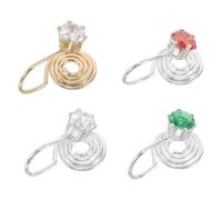 HORIALENCE 4pcs Manchettes D'oreille sans Perçage pour Femmes en Cuivre Zirconia Scintillant, Réglables et Élégantes, Boucles D'oreilles Minimalistes pour Usage Quotidien