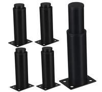 HORIALENCE 4pièces Meubles Réglables Acier pour Canapé Et Lit Support Robuste Lot de Hauteur Ajustable avec Base Antidérapante Rehausseurs pour Meubles Et Tables