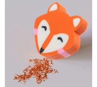 HORIALENCE 50 pièces Lot de Gommes Renard Portable Multi-fonctions pour Écrire Dessiner Cadeau Scolaire et Fête Couleurs Vives Usage à Domicile et Bureau