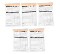 HORIALENCE 5pièces Carnet De Duplicatas De Factures Bons De Livraison De Reçus De Commande Avec Planche Pour Enregistrement Support Pour Écriture Petit Format Portable
