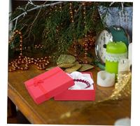 HORIALENCE 6 pièces Boîte à Bijoux Bracelet Rigide Premium Rouge Coffret Rangement Bijoux Décoratif Robuste