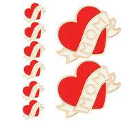 HORIALENCE 8 Pièces Broche amour broches coeur rouge petite e coeur rouge es et épingles pour femmes vestimentaires pour femmes maman badges e en forme de r alliage