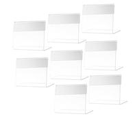 HORIALENCE 8 pièces Porte Étiquette Acrylique Transparent pour Menu Ensemble de Supports Affichage pour Restaurants et Magasins