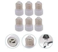 HORIALENCE Adaptateur de Douille E27 vers Gu10 Blanc, Conversion Ampoule LED et Halogène, Pack de 6 Pièces, Compatible Maison et Éclairage Intérieur, Usage Solide Simple et Pratique