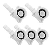HORIALENCE Adaptateur de Robinet pour Lave-linge 5pcs Blanc en Pp et Fer, Léger et Solide, Raccord Rapide pour Usage Domestique et Commercial