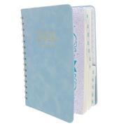 HORIALENCE Agenda avec Couverture PU Cuir Bleu Ciel Organisateur Mensuel et Hebdomadaire pour Gestion Quotidienne Cahier de Suivi des Objectifs Carnet de Planification Professionnel et