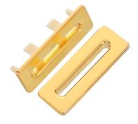 HORIALENCE Anneau de Trop-Plein en Métal Doré Bouchon pour Lavabo Rectangulaire Lot de 2, Compatible la Cuisine et Salle de Bain, Joint Anti-Fuite Inclus