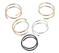 HORIALENCE Anneaux de Nez à Double Spirale Faciles à Porter Polissage Fin en Acier Inoxydable 5pcs Bijoux de Nez pour Décorations Urbaines et Performances
