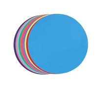 HORIALENCE Autocollants Effaçables à Sec 28cm, 10PCS Étiquettes Ronds Adhésifs Amovibles en PET Sûr pour Tableau Blanc, L'École et Bureau - 10 Couleurs Assorties
