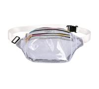 HORIALENCE Banane Femme PVC Semi-Transparente Imperméable à Double Zip
