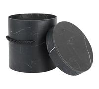 HORIALENCE Boîte à Chapeau Design Simple et Élégant Ronde en Papier Noir de Fleuriste Résistante pour Rangement et Emballage Présent pour Offrir des Fleurs