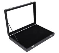 HORIALENCE Boîte De Rangement En Bois Pour Broches Et Médailles 35x24 Cm Coffret Polyvalent Vitrine D'exposition Décorative Pour Souvenirs Et Accessoires