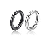 HORIALENCE Boucles D'oreilles Homme en Acier Titane, Clips Ronds Non Percés, 6 Pièces, Design Créatif et Élégant, Accessoires de Mode Polyvalents pour Toutes Occasions