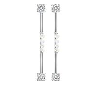 HORIALENCE Boucles D'oreilles Industrielles Bijoux Piercing Confort et Durabilité en Acier Titane 14g 38mm 2pcs pour pour Tenues Décontractées