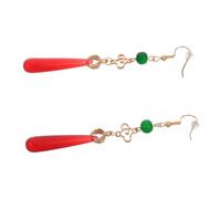 HORIALENCE Boucles d'Oreilles Pendantes Vintage Eau Rouge Bijoux Chinois Traditionnels pour Femmes Accessoire Élégant Fabriquées en Porcelaine pour Tenues Asiatiques et Cosplay