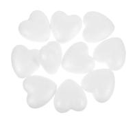 HORIALENCE Boules De Polystyrène De Cœur 6 Cm 10 Pièces Blanc Artisanat Loisirs Créatifs Décoration Mariage Saint-Valentin