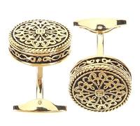 HORIALENCE Boutons de Manchette Vintage Homme en Alliage Or, 2 Pièces Pratiques et Confortables, pour Costume de Mariage et Événements Spéciaux
