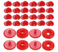 HORIALENCE Boutons-pression pour Vêtements en Plastique Rouge, Lot de 100 Sets de Pièces, Boutons Soi-même pour Couture, Outils de Fixation Adaptés aux Projets de Loisirs Créatifs