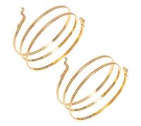 HORIALENCE Bracelet Manchette Réglable en Serpent pour Femme Accessoire Punk 2Pcs Solide et Pratique pour Sorties et Fêtes Design Unique