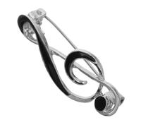 HORIALENCE Broche Note de Musique de Zinc Épingles à Thème Musical Élégantes pour Costumes et Sacs à Accessoire Durable Mécanisme de Sécurisation