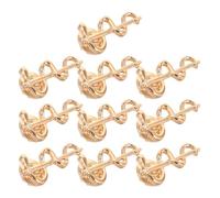 HORIALENCE Broche Serpent en Alliage Or, Lot de 10 Pièces, Épingle Compacte Symbolisant L'esprit Médecine, Style Européen Moderne pour Manteaux et Chemises au Quotidien