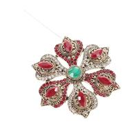 HORIALENCE Broche Vintage Fleur et Strass pour Femme Style Baroque Noël Bijou Élégant pour Robe ou Soirée