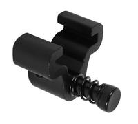 HORIALENCE Butée de Porte Coulissante Noire en Acier Carbone, Guide de Sol Réglable sans Perçage, Prévention des Balancements pour Portes de Grange