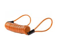 HORIALENCE Câble Antivol de Disque de Frein pour Scooter et Vélo, Léger Plastique Câble Enroulé Coloré Orange et 2 Extrémités Bou s pour Sécurité Optimale