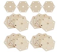HORIALENCE Carte de Tissage Hexagonale en Bois Débutants pour Projets DIY et Démonstrations en Classe 24 Pièces Tablette de Tissage Manuelle, 7 Trous, 7,50x6,50x0,25cm, Kaki