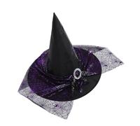 HORIALENCE Chapeau De Halloween Noir Pour Femme Avec Imprimé Toile Araignée Chapeau Classique Pour Fête Festival Célébrations Effrayantes Et Événements Costumés