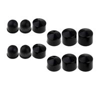 HORIALENCE Coupelles de Pivot de Rechange PU Noir Skateboard 12 Pcs | Reconstruction D’un Truck, 12mm 16mm 18mm, pour Longboard et Fishboard
