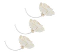 HORIALENCE Diffuseur d'arôme d'huiles essentielles 3 Pièces Fleurs Beige en de Riz et Corde de Coton, pour Diffuseur d'Huile Essentielle, Déco de Maison sans