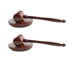 HORIALENCE Ensemble Marteau de Cour et Bloc sonore - Kit de Marteau en Bois pour Les Professionnels du Droit, Les Discours publics, la Pratique étudiante, Les Ventes aux enchères et comme Objet de