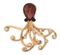 HORIALENCE Épingle en Cristal Pieuvre Élégante pour Femmes, Accessoire de Costume en Alliage de Zinc, Décoratif et Sophistiqué, Collections de Bijoux et Mariages
