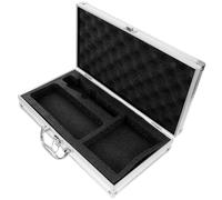 HORIALENCE Étui de Microphone en Alliage D'aluminium Mousse, Valise Portable Argentée, Protection Antichoc et Anti-rayures pour Microphone sans Fil en Extérieur